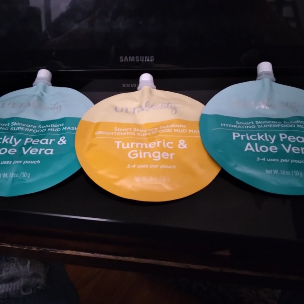 Ulta beauty Mud mask 1-Tumeric & Ginger & 2 - Prickly Pear & Aloe Vera / 3/20.00